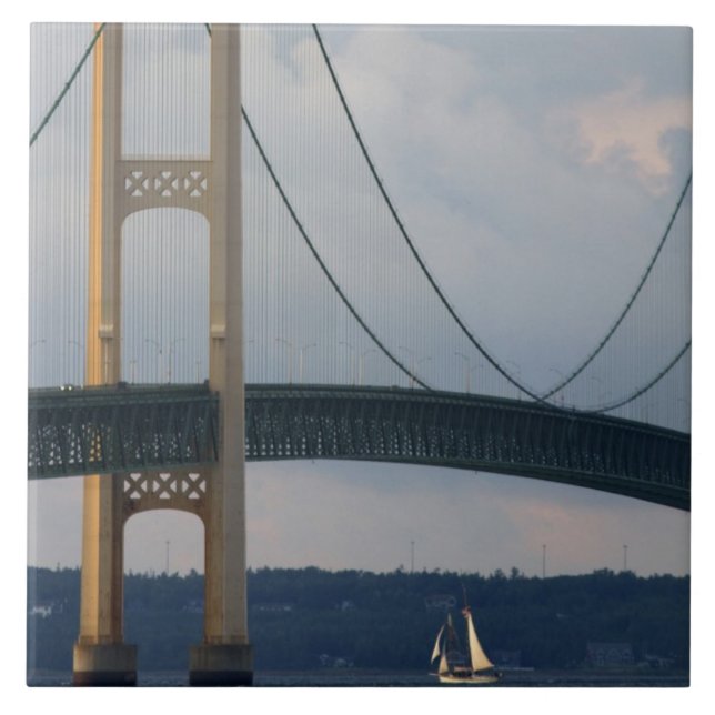 Mackinac Bridge, Michigan, USA Kakelplatta (Framsidan)