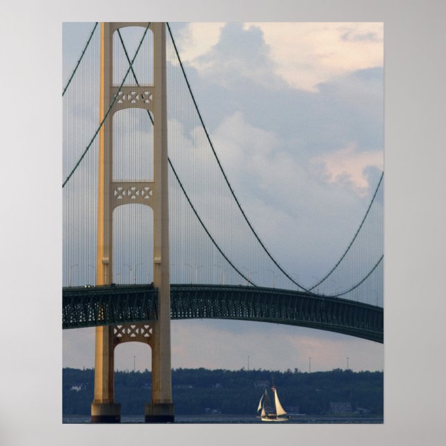 Mackinac Bridge, Michigan, USA Poster (Framsidan)