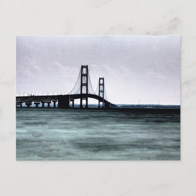Mackinac Bridge, Michigan Vykort (Framsida)