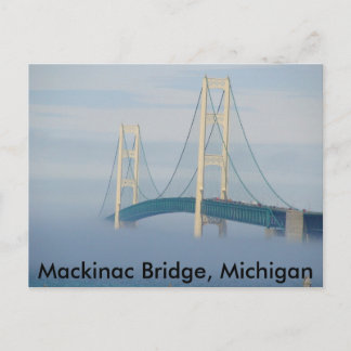 Mackinac Bridge, Michigan Vykort
