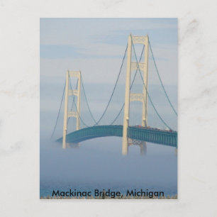 Mackinac Bridge, Michigan Vykort