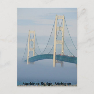 Mackinac Bridge, Michigan Vykort