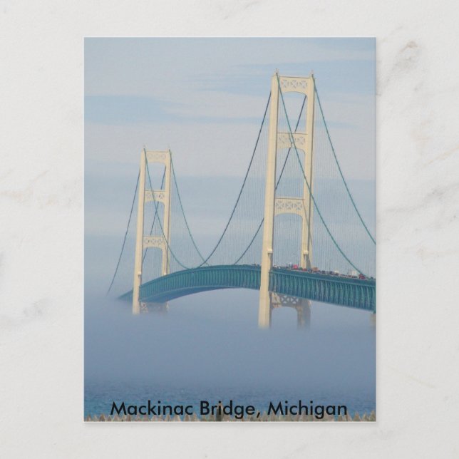 Mackinac Bridge, Michigan Vykort (Framsida)