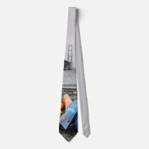 Mackinac Bridge och Canoes Select Färg Tie Slips