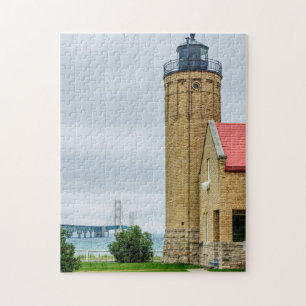 Mackinac Bridge och Lighthouse Pussel