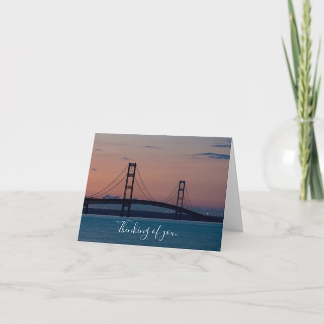 Mackinac Bridge på ditt kort. Kort (Framsida)