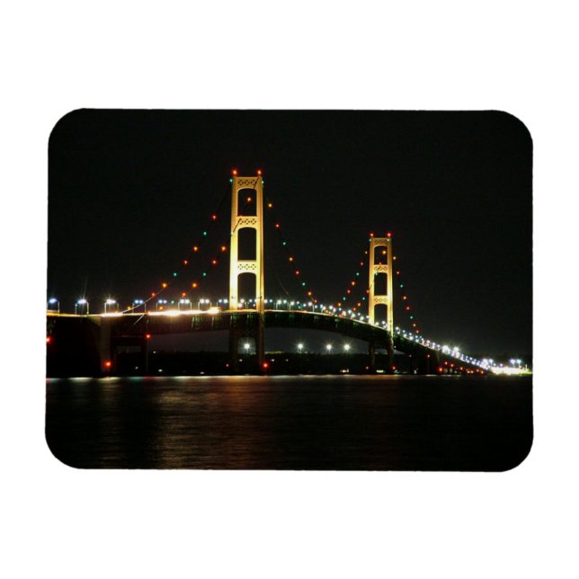 Mackinac Bridge Photo Magnet (Horisontell)