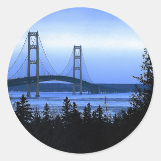 Mackinac Bridge Runt Klistermärke