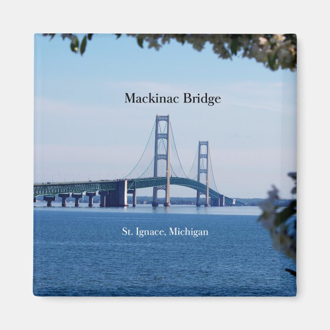 Mackinac Bridge St. Ignace magnet (Framsidan)