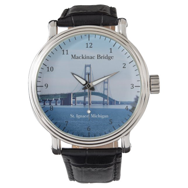 Mackinac Bridge St Ignace watch Armbandsur (Framsida)