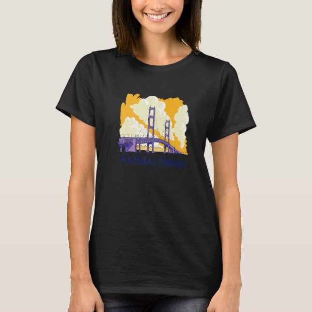 Mackinac Bridge T Shirt (Framsida)