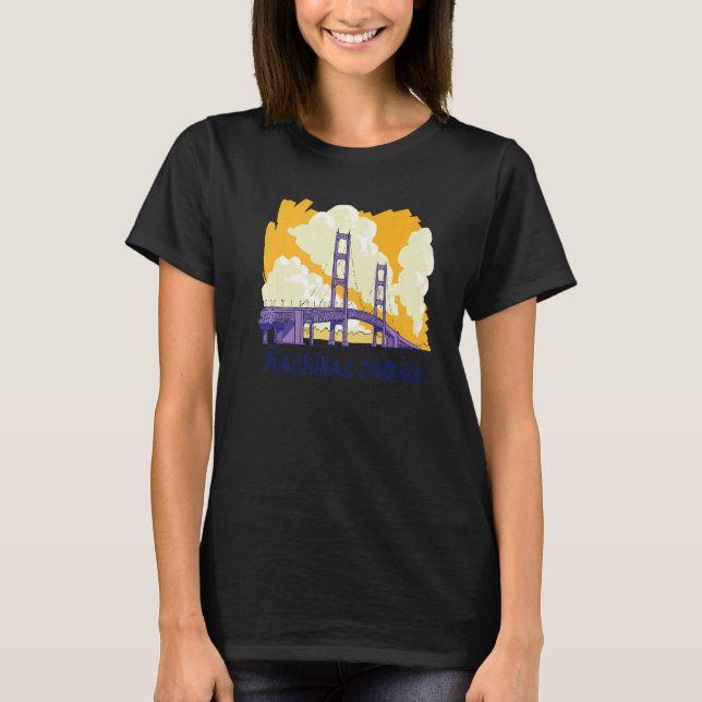 Mackinac Bridge T Shirt (Framsida)