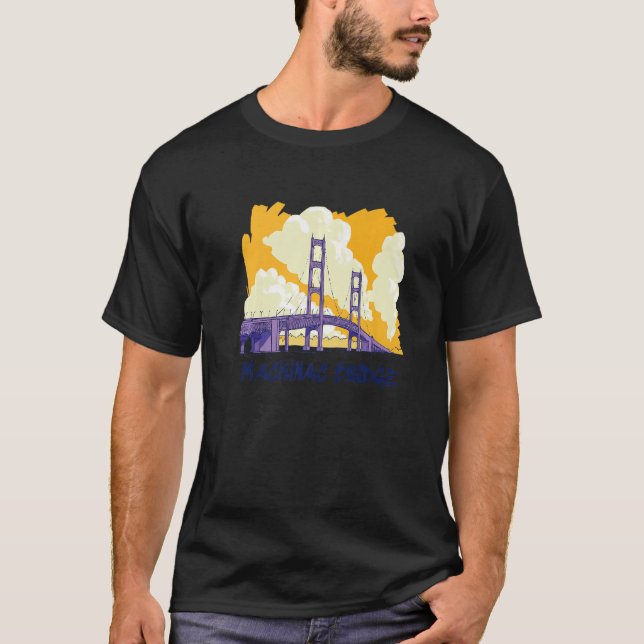 Mackinac Bridge T Shirt (Framsida)