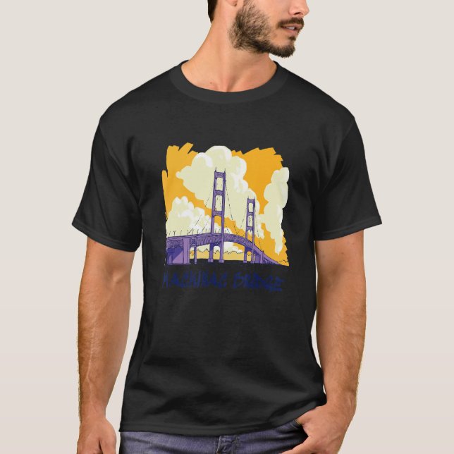 Mackinac Bridge T Shirt (Framsida)