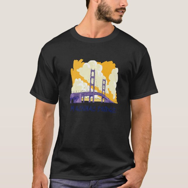 Mackinac Bridge T Shirt (Framsida)