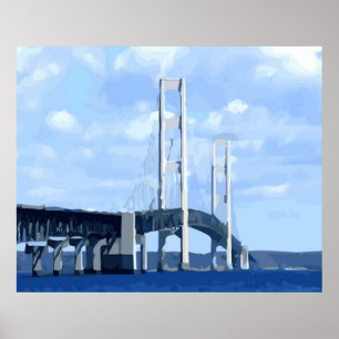 Mackinac Bridge-vektor Poster