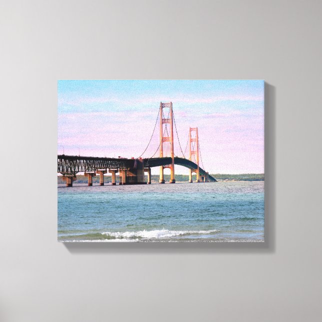 Mackinac Bridge Wrapped Canvas (Framsida)