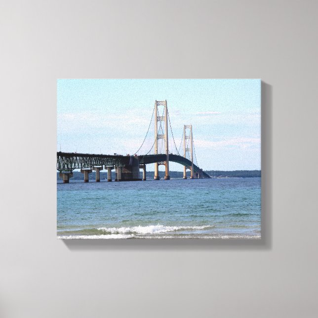 Mackinac Bridge Wrapped Canvas (Framsida)