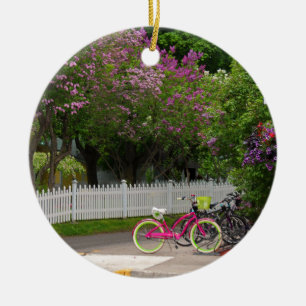 Mackinac huvudsaklig gata julgransprydnad keramik