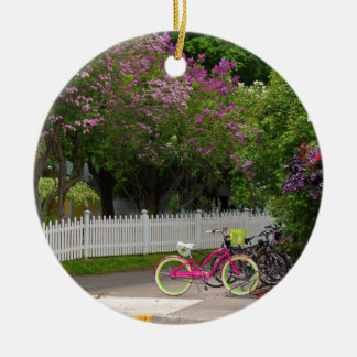 Mackinac huvudsaklig gata julgransprydnad keramik