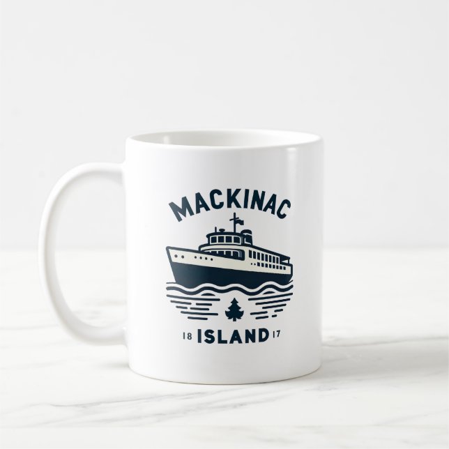 Mackinac Island 1817 Vacation Michigan Kaffemugg (Vänster)