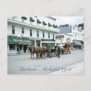 Mackinac Island 1956 Michigan Fudge Shop Vykort