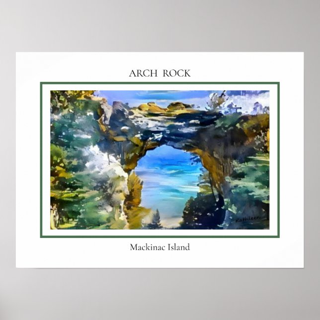 Mackinac Island Arch Sten Poster (Framsidan)