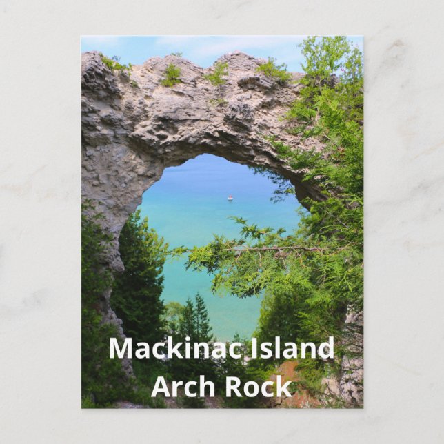 Mackinac Island Arch Sten Vykort (Framsida)