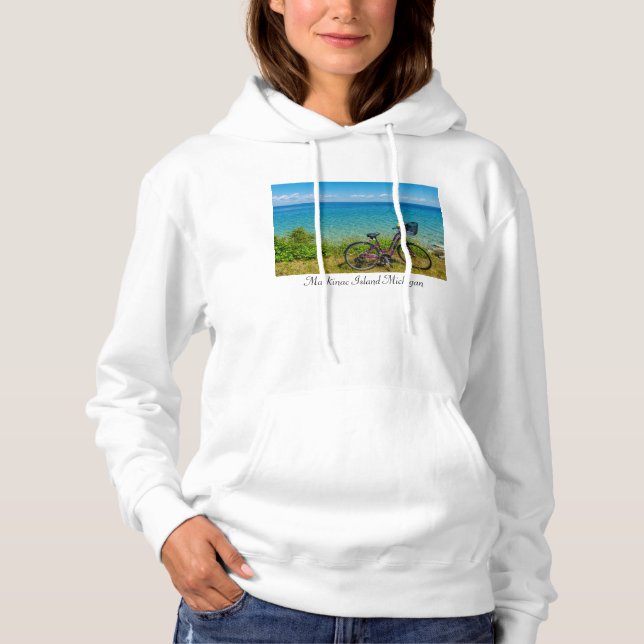 Mackinac Island Bike Hoodie T Shirt (Framsida)