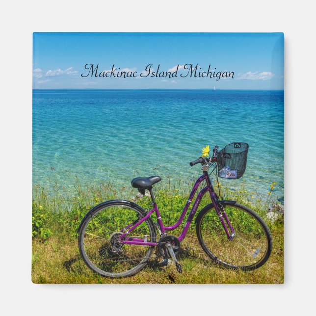 Mackinac Island Bike Magnet (Framsidan)