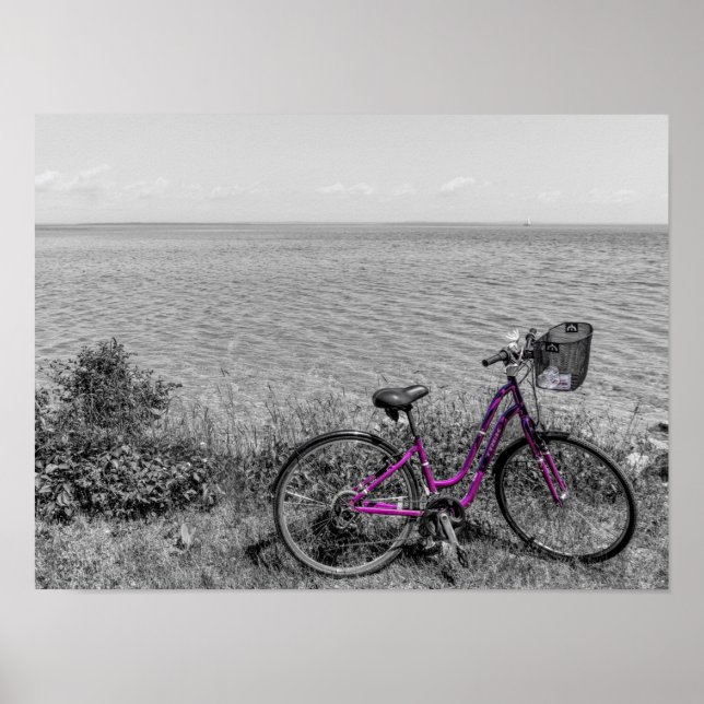 Mackinac Island Bike Selective Färg Poster (Framsidan)