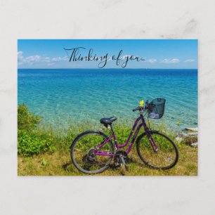 Mackinac Island Bike Thinking of You Postcard Vykort