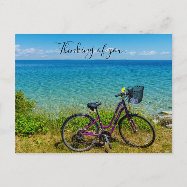 Mackinac Island Bike Thinking of You Postcard Vykort (Framsida)