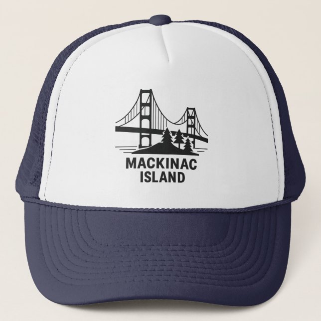 Mackinac Island Bridge & Gräs | Michigan Keps (Framsida)