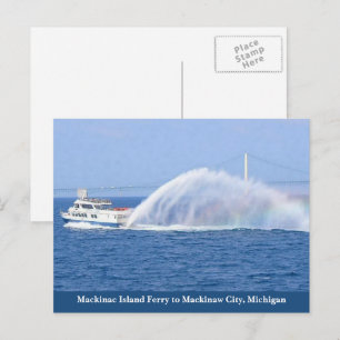 Mackinac Island Ferry to Mackinaw City, Michigan Vykort