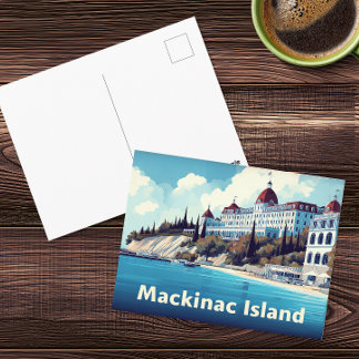 Mackinac Island Grand Hotel Vintage Resa Vykort