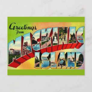 Mackinac Island Hälsningar vykort