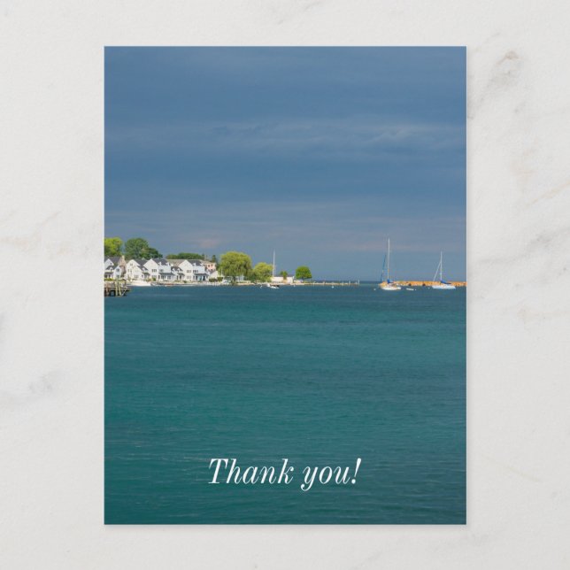 Mackinac Island hamn Vykort (Framsida)