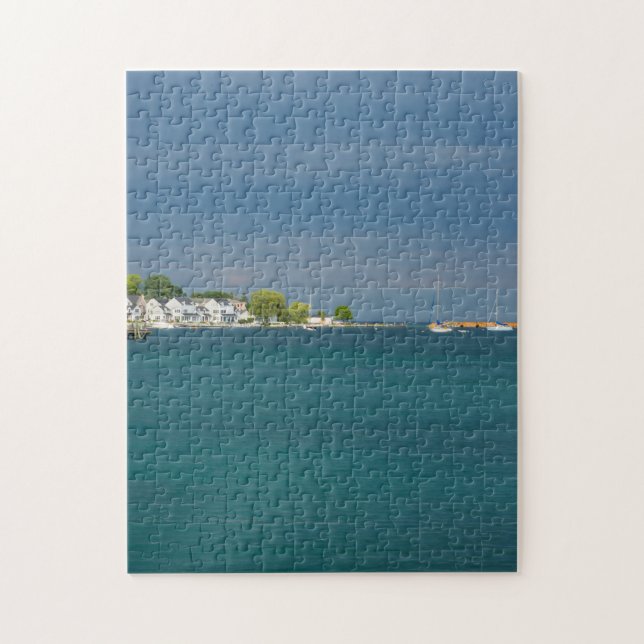 Mackinac Island Harbour Jigszle Puzzle Pussel (Vertikal)
