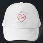 Mackinac Island Horse Drawn Carriage Bachelorette Keps<br><div class="desc">Med en hand som illustrerar rosa häst och transporterar dessa hattar är en speciell keepy för ditt bachelorette-parti resa till Mackinac Island Michigan.</div>
