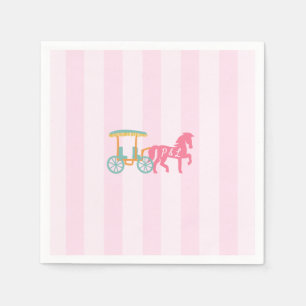 Mackinac Island Horse Drawn Carriage Monogram Pappersservett