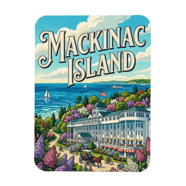 Mackinac Island Magnet (Vertikal)