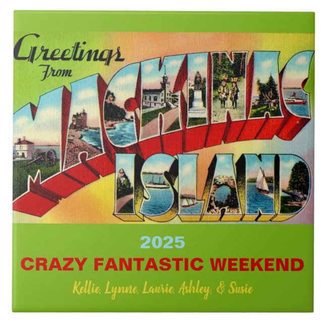 Mackinac Island Memory Kakelplatta (Framsidan)