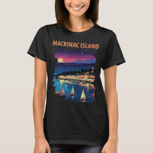 Mackinac Island Michigan hamn Resa T Shirt