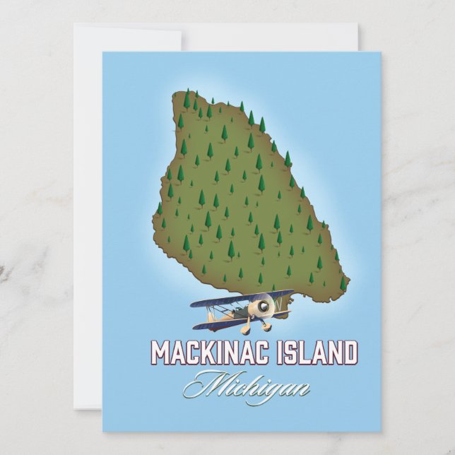Mackinac Island Michigan karta (Framsida)