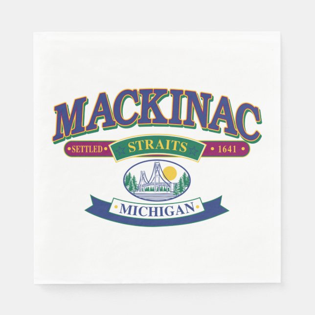 Mackinac Island Michigan Pappersservett (Framsidan)