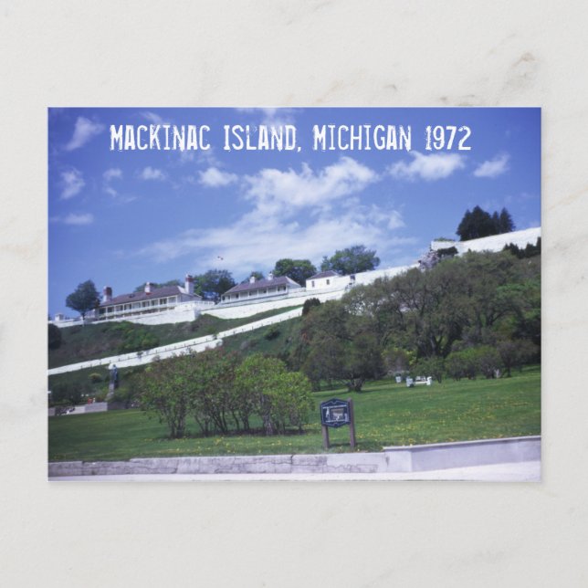 Mackinac Island Michigan Postcard Vykort (Framsida)