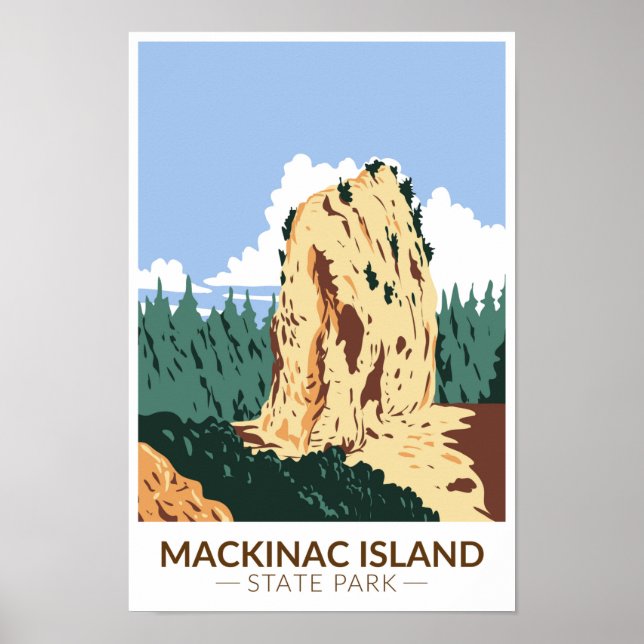Mackinac Island State Park Michigan Sugar Loaf Poster (Framsidan)