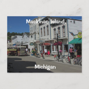 Mackinac Island Street Scene Vykort