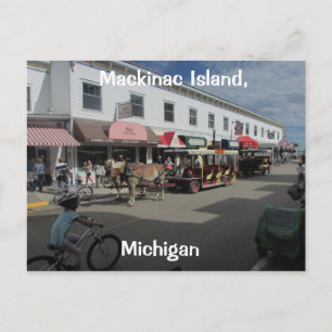 Mackinac Island Street Scene Vykort